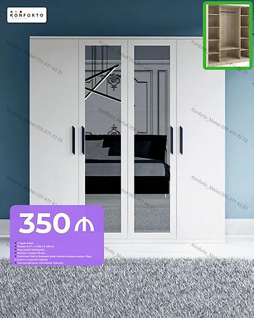 4 qapılı paltar dolabı - Ölçü: 47 x 200 x 160 sm - Rəng seçimi