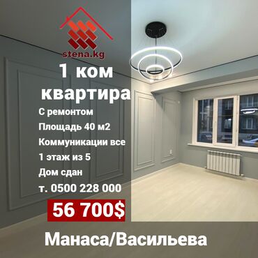 дом недостроенный: 1 бөлмө, 40 кв. м, Элитка, 1 кабат, Евроремонт