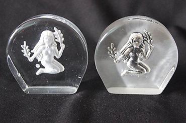 Figure: STARA FIGURA DEVOJKE, LIVENO PESKARENO STAKLO, RETKO | Stara figura — 2