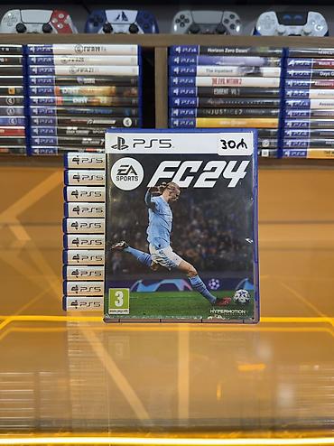 video reqistrator: EA FC 24-PS5 diski Oyun diski tam işlək vəziyyətdədir, heç bir cızığı — 1