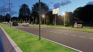 Фасадные 3D панели: Архитектурная 3D-визуализация уличной инфраструктуры Профессиональные — 12