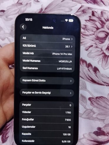 Apple iPhone: IPhone 14 Pro Max, 128 GB, Gümüşü, Face ID — 4