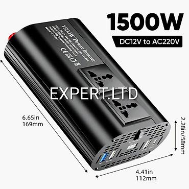 12 v 220 v dönüştürücü: Yeni Inverter, 700-1500 Vt, 12 - 220 volt, Ünvandan götürmə, Ödənişli çatdırılma, Rayonlara çatdırılma — 5