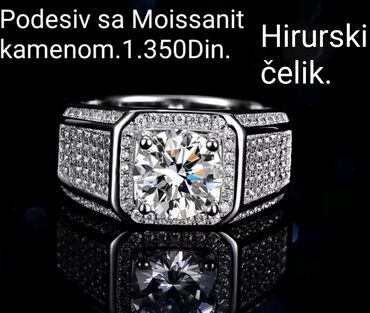 Prstenje: Muški prsten, Materijal: Hirurški čelik, Cirkon na lalafo.rs — 2 Prstenje: Muški prsten, Materijal: Hirurški čelik, Cirkon — 2