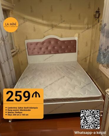 Divanlar: Yeni, İkinəfərlik çarpayı, Bazasız, Matras ilə, Siyirməsiz, Azərbaycan