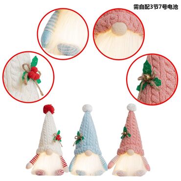 Yeni il oyuncaqları və bəzəkləri: Məhsul: LED işıqlı Yeni il/C̈əngə mücəssəməsi – skandinav cırtdan — 10