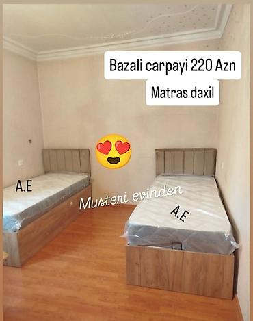 Çarpayılar: Yeni, Təknəfərlik çarpayı, Bazalı, Matras ilə, Siyirməsiz — 1