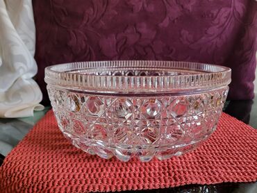 Kuhinjski setovi: Cinija nova velika Zajecar kristal i led kristal. rucni rad 70te — 11