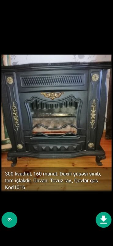 Peçlər və kaminlər: Peçi, İşlənmiş, yanacaq - Qaz, Ünvandan götürmə -da lalafo.az — 13 Peçlər və kaminlər: Peçi, İşlənmiş, yanacaq - Qaz, Ünvandan götürmə — 13