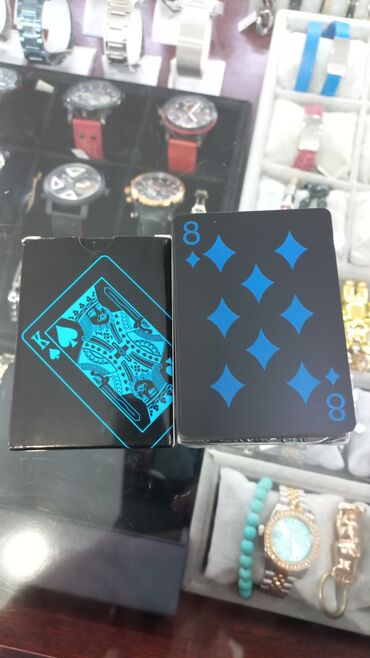 Настольные игры: Карты ♥️♣️♦️♠️игральные🎭неоновые карты 54 шт, синяя рубашка, 100% — 9