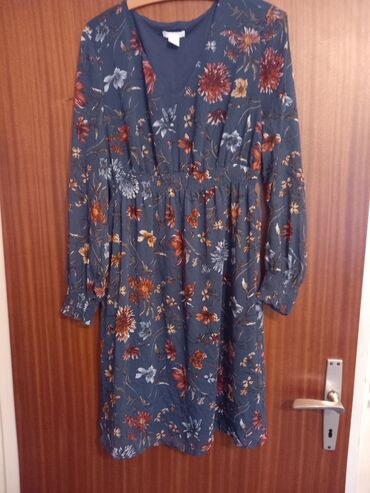 letnje haljine novi sad: H&M XL (EU 42), bоја - Šareno, Dugih rukava