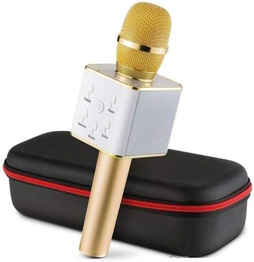 kalonka rezini: Q7 bluetooth mikrofon. USB girişli. Karakoe modu və s. Portativ mini