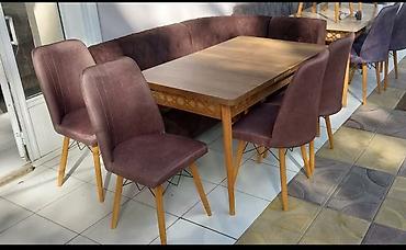 Masa və oturacaq dəstləri: 🇹🇷Türk istehsalı Möhtəşəm ✨✨ Kuxna üçün stol stul dəsti 2 stul 1 — 4