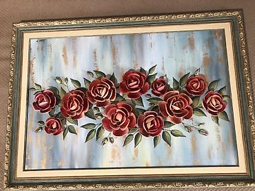 Картины и портреты: Əl işi çərçivə- balıqqulağından hazırlanıb, Ölçü: 70x50 - Texnika — 1