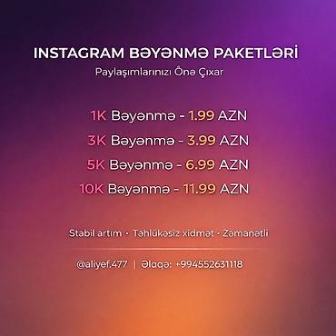 reklama bax pul qazan: Sosial media üçün inkişaf xidməti – TikTok və İnstagram paketləri — 5