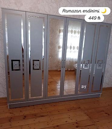 Dolablar: *6 Qapılı Dolab* – Sifarişlə Hazırlanır Ölçü: 240 × 47 × 200 Rəng — 6