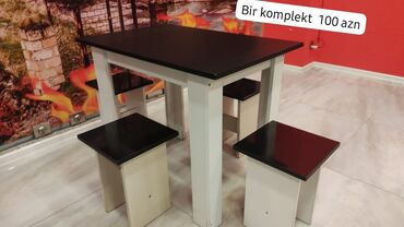 Masa ve 4 tabketka satılır Bir komplekt 100 azn Dörd komplekt var