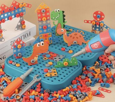 Игрушки: Детский набор игрушек инструментов и болтов, гаек, отвертка и так
