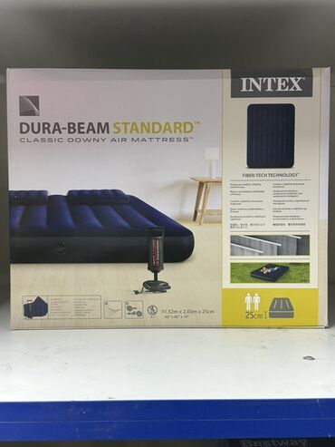 кровать односпальная с матрасом: Надувной матрас Intex Dura-Beam Standard Classic Downy — это