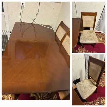 işlənmiş stol stul dəsti: Qonaq otağı üçün, İşlənmiş, Dördbucaq masa