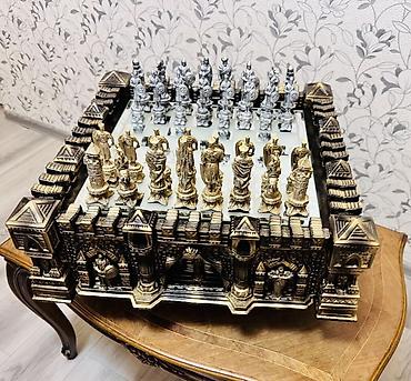 şahmat dəsti: Orijinal dizayna malik tematik şahmat və nərd dəstləri. Tamamilə əl — 4