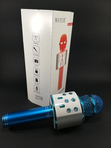 Mikrofoni: Karaoke mikrofon bluetoth sa zvucnikom WS-858 vise boja Karaoke — 7
