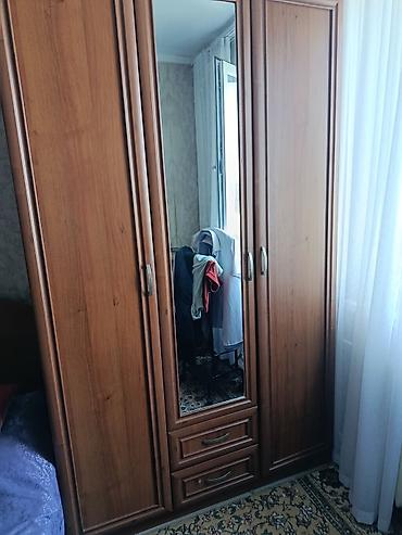 standing mirror: Шкаф-купе трехстворчатый из ЛДСП под орех с классическим фасадом. - — 1