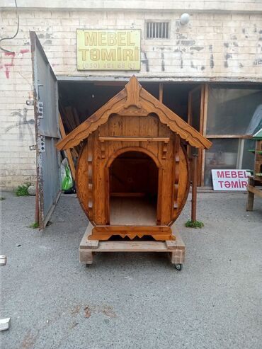 Heyvanlar üçün mallar: Домик для собаки . Прекрасный домик для собачки, изготовленный из