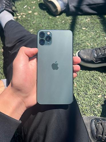 ноутбук apple цена бишкек: IPhone 11 Pro Max, Колдонулган, 256 ГБ, Matte Midnight Green, Каптама, 100 % — 1