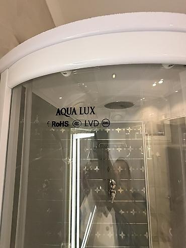 аквариум угловой: Душевая кабина Полукруглая, Размер: 120 x 90 см, Высота поддона: 215 см,Покрытие: Прозрачный — 4