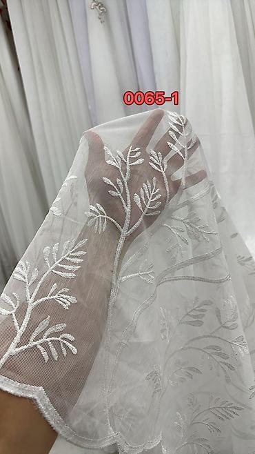 balkonlar: Model 0065 tül pərdə kumaşı - Material: şəffaf, yüngül tull tül - — 1