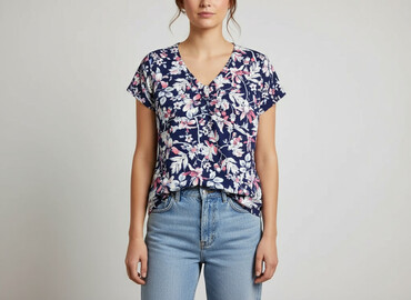 allegro bluzki z krótkim rękawem: Women's blouse, size M