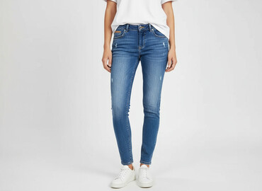 legginsy strong point double push up: Jeansy damskie, rozmiar L