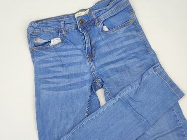 beżowe woskowane spodnie: Jeans, 13 years, 158, condition - Very good