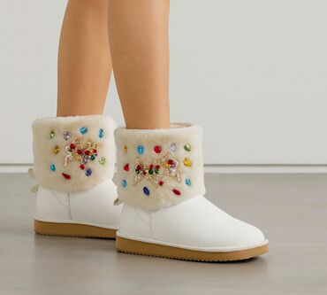 Другие аксессуары для компьютеров и ноутбуков: Обувь - Сапожки WHITE WINTER WOMEN BOOTS для зимы с натуральным
