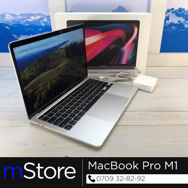 macbook pro 15 2020: Ноутбук, Apple, 8 ГБ ОЗУ, Apple M1, 13.3 ", Б/у, Для несложных задач, память SSD