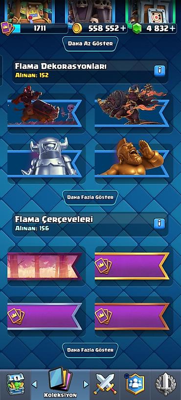 Kolleksiya kartları: Clash Royale hesabı Xüsusiyyətlər - Kral səviyyəsi/kartlar: çoxlu — 11