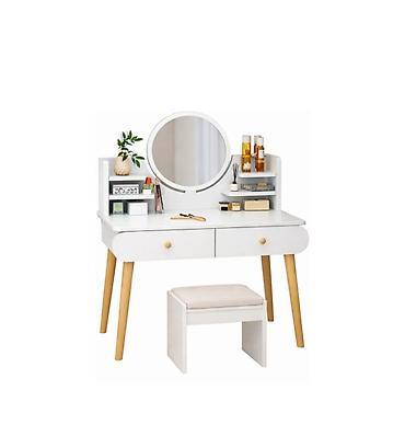 nocni stocic ikea: Beli sto za sminkanje, koriscen godinu dana. Poseduje ogledalo sa led — 1