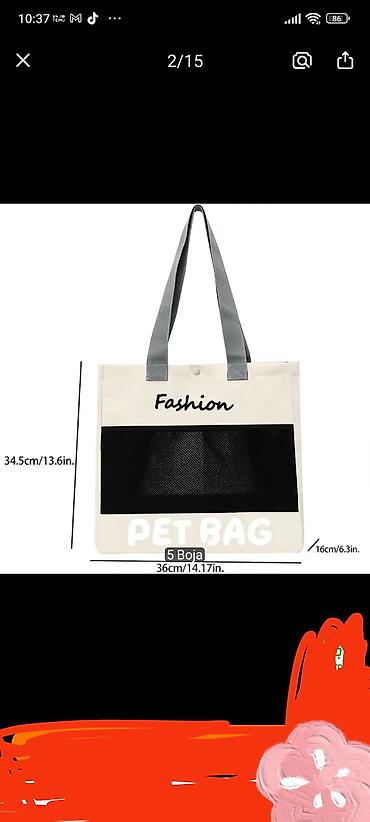 Pet Equipment & Accessories: Torba za nošenje ljubimaca – “PET BAG” - Dimenzije: 36 x 16 x 34,5 — 3