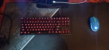 klaviatur: HyperX Alloy Pro Keyboard . Red switches. Isletmekde hec bir problemi
