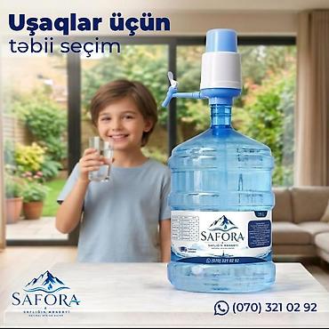 goy su: Safora təbii mineral su – 19 litrlik qablaşdırmada. - Dağ — 2
