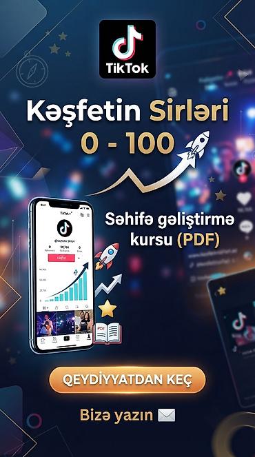 Digər kurslar: ​🔥 TikTok-da kəşfetə düşməyin sirrini öyrənməyə hazırsınız? ​0-dan — 1