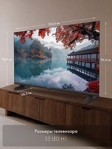 ucuz samavar: Haier 55" LED H1 televizor - Ekran: 55 düym LED panel, nazik çərçivə — 1