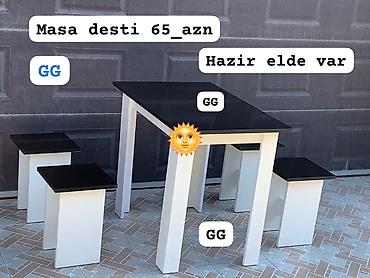 Mətbəx üçün, Yeni, Açılmayan, Kvadrat masa, 4 stul lalafo.az -da Mətbəx üçün, Yeni, Açılmayan, Kvadrat masa, 4 stul