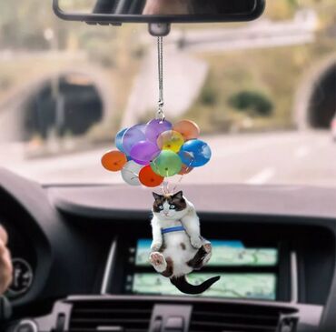 шотландская кошка: Avtomobil üçün yaradıcı hədiyyə, güzgüsü, avtomobilin salonu, asılmış