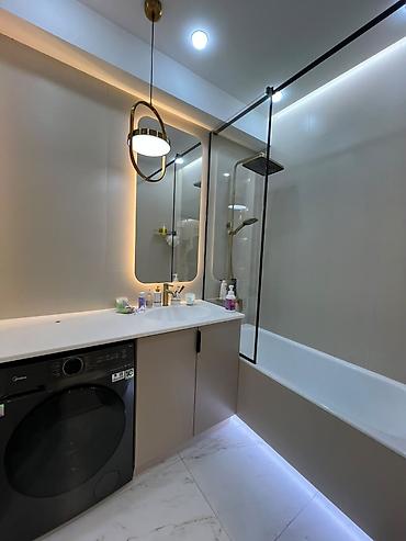 мунара жк космос: 3 комнаты, 103 м², Асанбай мкр Элитка, 12 этаж, Дизайнерский ремонт — 9