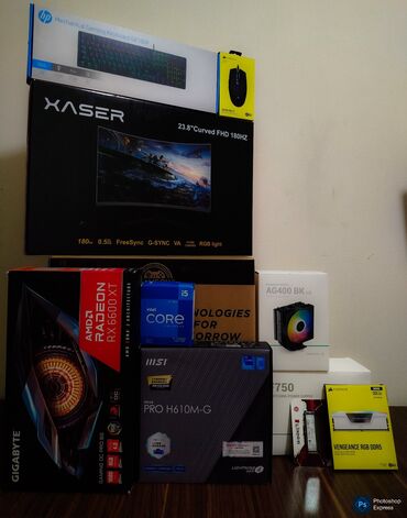 Masaüstü kompüterlər və iş stansiyaları: Intel Core i5-13400 (4.80 GHz) Gigabyte Gaming OC Pro 6600 XT 8GB