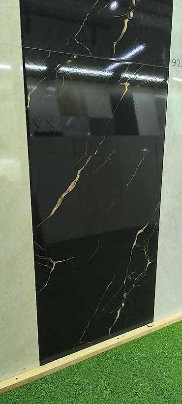 Оңдоп-түзөө жана курулуш: Керамогранит 120×60 см, глянцевый, черный с выразенными золотистыми — 1