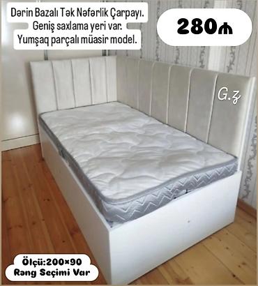 carpayı bazası: Dərin bazalı tək nəfərlik çarpayı. Geniş saxlama yeri ilə praktik — 1