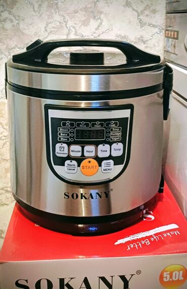 бу тефаль: Мультиварка SOKANY, объем 5.0 л - Корпус из нержавеющей стали с